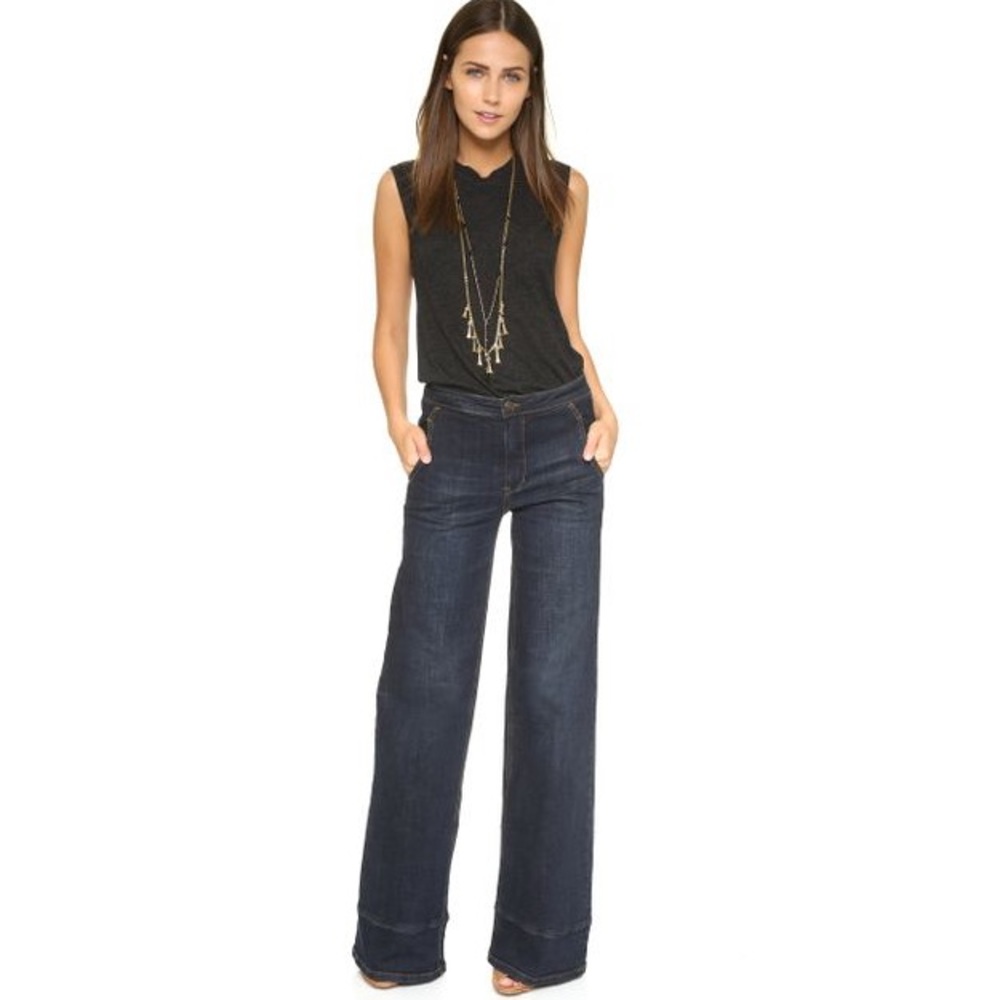 Free People Wide Leg Bewick Pants